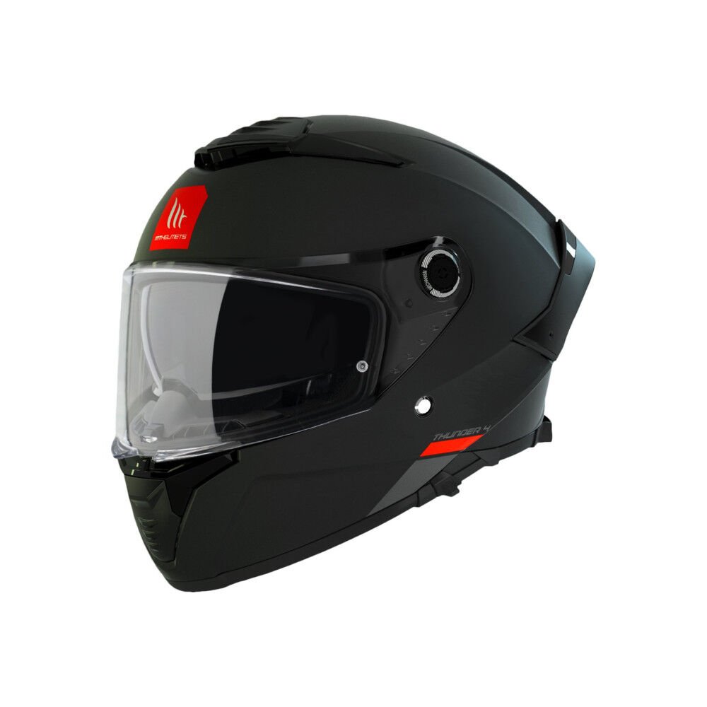 MT FULL FACE GÜNEŞ VİZÖRLÜ KASK FF118SV THUNDER 4 SV SOLİD A1 MAT SİYAH (L)