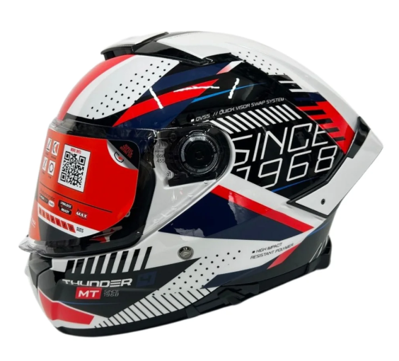 MT FULL FACE GÜNEŞ VİZÖRLÜ KASK FF118SV THUNDER 4 SV LUMİNENCE A7 PARLAK (M)
