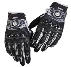 SCOYCO MX49 FULL KARBON KORUMALI ELDİVEN REFLEKTÖRLÜ GRİ (L)