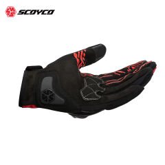 SCOYCO MC122 KARBON FİBER KORUMALI ELDİVEN RED (XL)