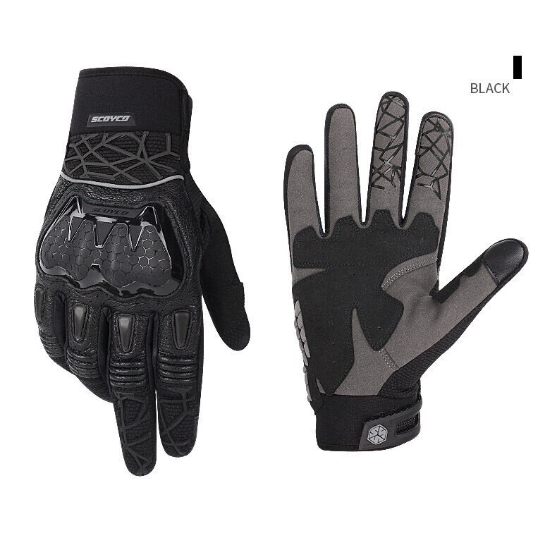 SCOYCO MC103 DERİ VE MİCRO FİBER KORUMALI ELDİVEN BLACK (M)