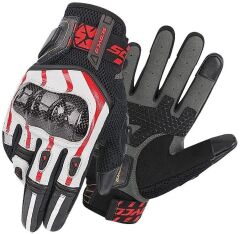SCOYCO MC109 KARBON FİBER KORUMALI ELDİVEN WHİTE RED (XL)