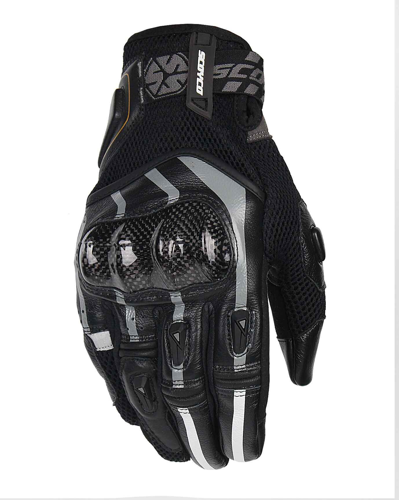 SCOYCO MC109 KARBON FİBER KORUMALI ELDİVEN BLACK GREY (2XL)