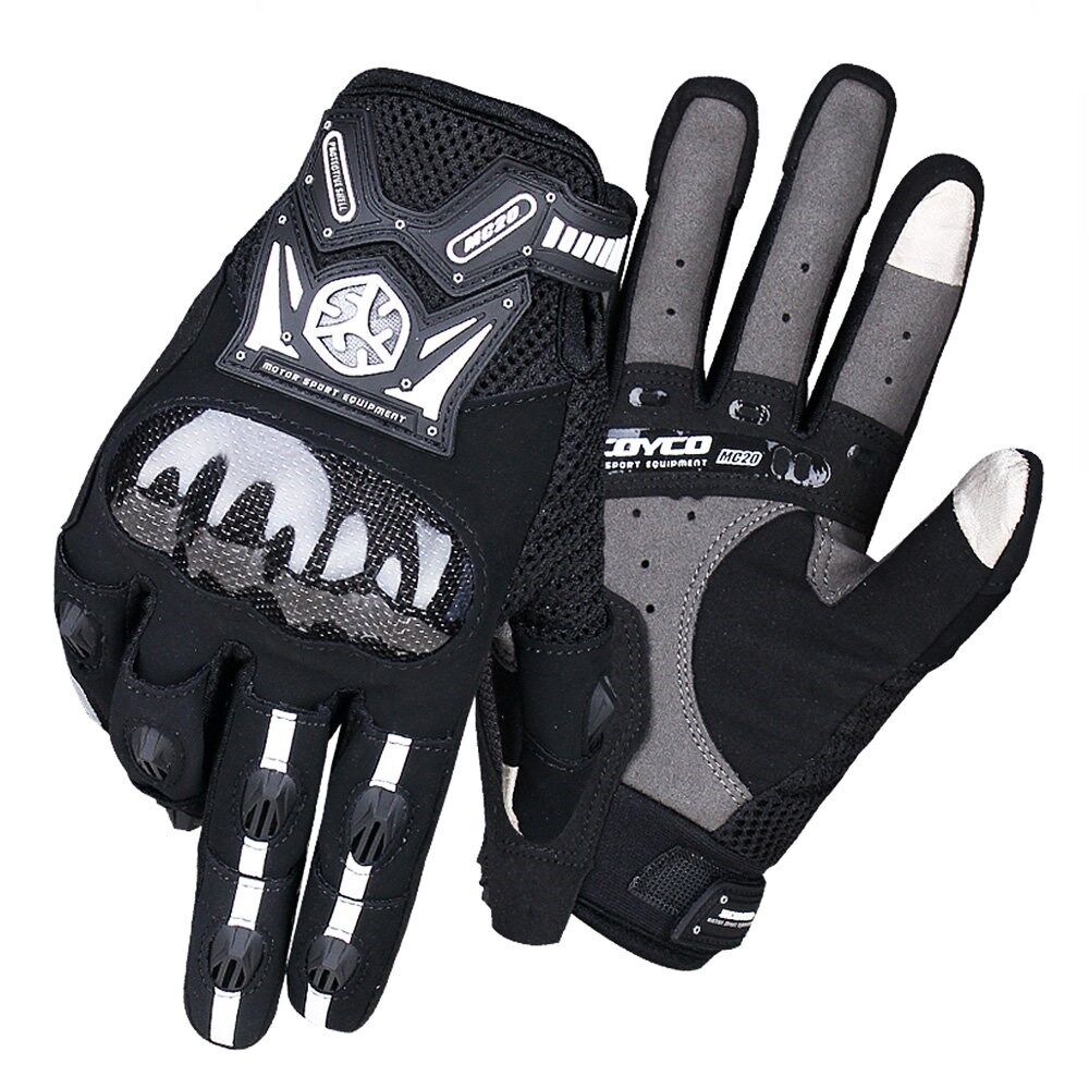 SCOYCO MC20 FULL KARBON KORUMALI ELDİVEN REFLEKTÖRLÜ BLACK (M)