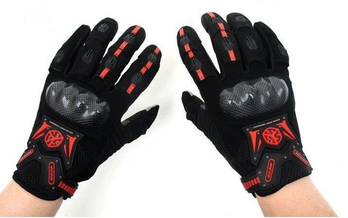 SCOYCO MC20 FULL KARBON KORUMALI ELDİVEN REFLEKTÖRLÜ RED (XL)