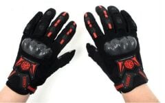 SCOYCO MC20 FULL KARBON KORUMALI ELDİVEN REFLEKTÖRLÜ RED (XL)