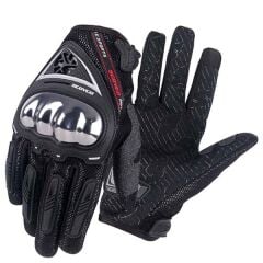 SCOYCO MC44 FULL KARBON KORUMALI ELDİVEN BLACK (S)