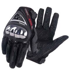 SCOYCO MC44 FULL KARBON KORUMALI ELDİVEN BLACK (M)