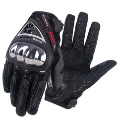 SCOYCO MC44 FULL KARBON KORUMALI ELDİVEN BLACK (L)