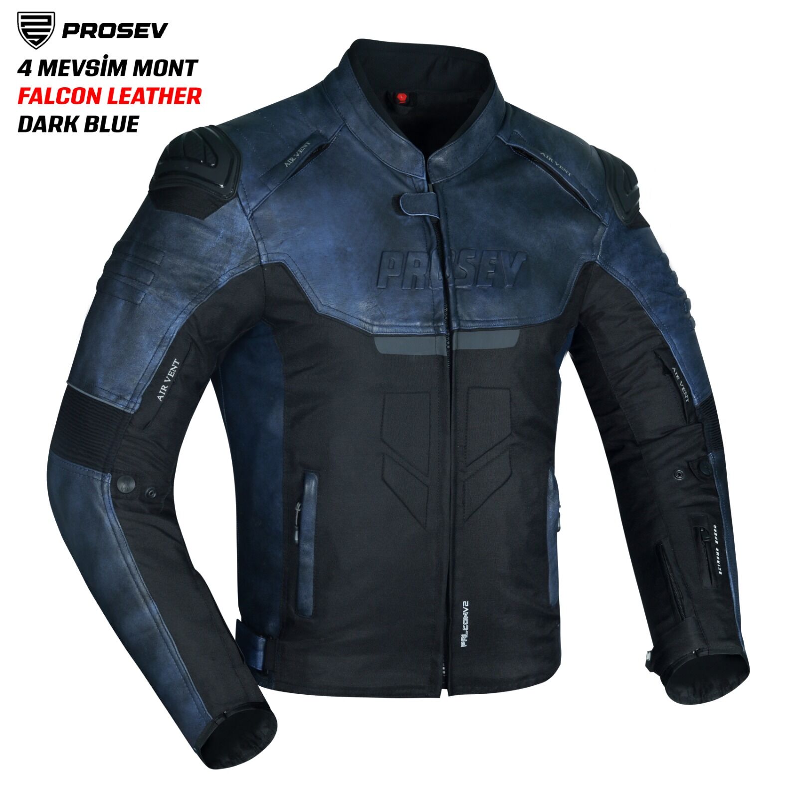 PROSEV FALCON LEATHER 4 MEVSİM MONT (DARK BLUE)