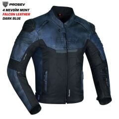 PROSEV FALCON LEATHER 4 MEVSİM MONT (DARK BLUE)