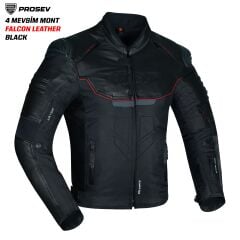 PROSEV FALCON LEATHER 4 MEVSİM MONT (DARK BLACK)