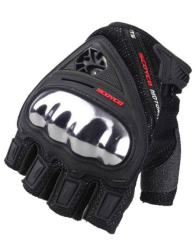 SCOYCO MC44D NİKEL FULL KORUMALI YARIM ELDİVEN BLACK (M)