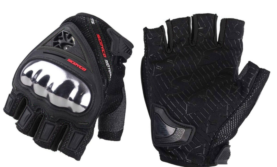 SCOYCO MC44D NİKEL FULL KORUMALI YARIM ELDİVEN BLACK (L)