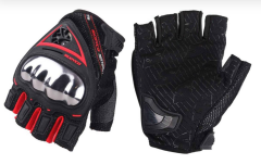 SCOYCO MC44D NİKEL FULL KORUMALI YARIM ELDİVEN RED (S)