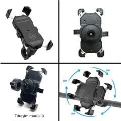 KNMASTER TT-450 TİTREŞİM ENGELLEYİCİ ÜNİVERSAL TELEFON TUTUCU