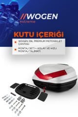 WOGEN WG39 ARKA ÇANTA 39 LİTRE SIRT DAYAMALI PREMİUM (BEYAZ) + KARBON DİZLİK HEDİYELİ