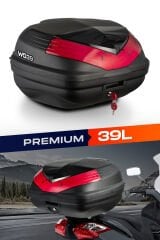 WOGEN WG39 ARKA ÇANTA 39 L SIRT DAYAMALI PREMİUM (SİYAH) +KARBON DİZLİK HEDİYELİ