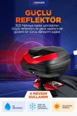 WOGEN WG39 ARKA ÇANTA 39 L SIRT DAYAMALI PREMİUM (SİYAH) +KARBON DİZLİK HEDİYELİ