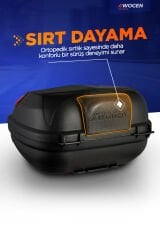 WOGEN WG39 ARKA ÇANTA 39 L SIRT DAYAMALI PREMİUM (SİYAH) +KARBON DİZLİK HEDİYELİ
