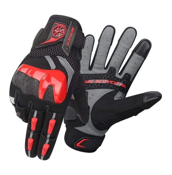 SCOYCO MC117W FULL KORUMALI BAYAN ELDİVEN BLACK-RED (L)