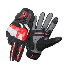 SCOYCO MC117W FULL KORUMALI BAYAN ELDİVEN WHİTE-RED (S)