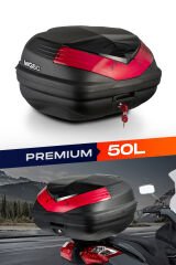 WOGEN WG50 ARKA ÇANTA 50 L SIRT DAYAMALI PREMİUM (SİYAH) + KARBON DİZLİK HEDİYELİ