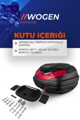 WOGEN WG50 ARKA ÇANTA 50 L SIRT DAYAMALI PREMİUM (SİYAH) + KARBON DİZLİK HEDİYELİ