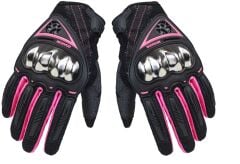SCOYCO MC44W FULL KARBON KORUMALI BAYAN ELDİVENİ BLACK-PURPLE (S)