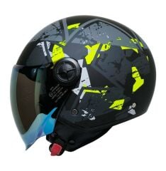 MTS FX-101 YARIM KASK NEON CAMO (L)
