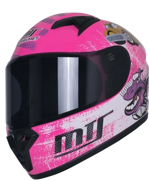 MTS M201 ÇOCUK KASKI FULL FACE PEMBE (L)