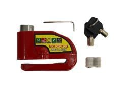 MTS LK303 ÇELİK ALARMLI DİSK KİLİDİ (YEDEK PİLLİ) KIRMIZI