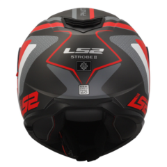 LS2 STROBE 2 ÇENE AÇILIR KASK PHANTOM MAT TİTANYUM - GRİ KIRMIZI (S)