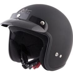 NİKKO N313 YARIM CHOPPER KASK MAT BLACK (S)