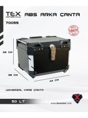 TEX 70055 ABS KARE ARKA ÇANTA 50 LİTRE SİYAH