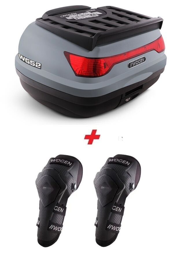 WOGEN WG52 PREMİUM ARKA ÇANTA 52 LİTRE (NARDO GRİ) + KARBON DİZLİK HEDİYE