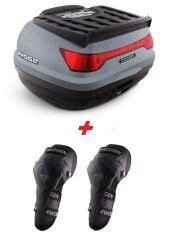 WOGEN WG52 PREMİUM ARKA ÇANTA 52 LİTRE (NARDO GRİ) + KARBON DİZLİK HEDİYE