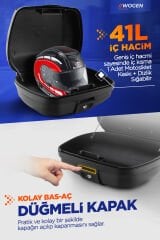 WOGEN WG41 PREMİUM ARKA ÇANTA 41 LİTRE (SİYAH) + KARBON DİZLİK HEDİYE