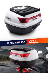 WOGEN WG41 PREMİUM ARKA ÇANTA 41 LİTRE (BEYAZ) + KARBON DİZLİK HEDİYE