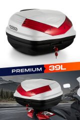 WOGEN WG39 PREMİUM ARKA ÇANTA 39 LİTRE (BEYAZ) + KARBON DİZLİK HEDİYE