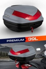 WOGEN WG39 PREMİUM ARKA ÇANTA 39 LİTRE (NARDO GRİ) + KARBON DİZLİK HEDİYE