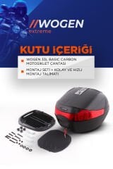 WOGEN WG33 BASİC KARBON ARKA ÇANTA+KARBON DİZLİK HEDİYE