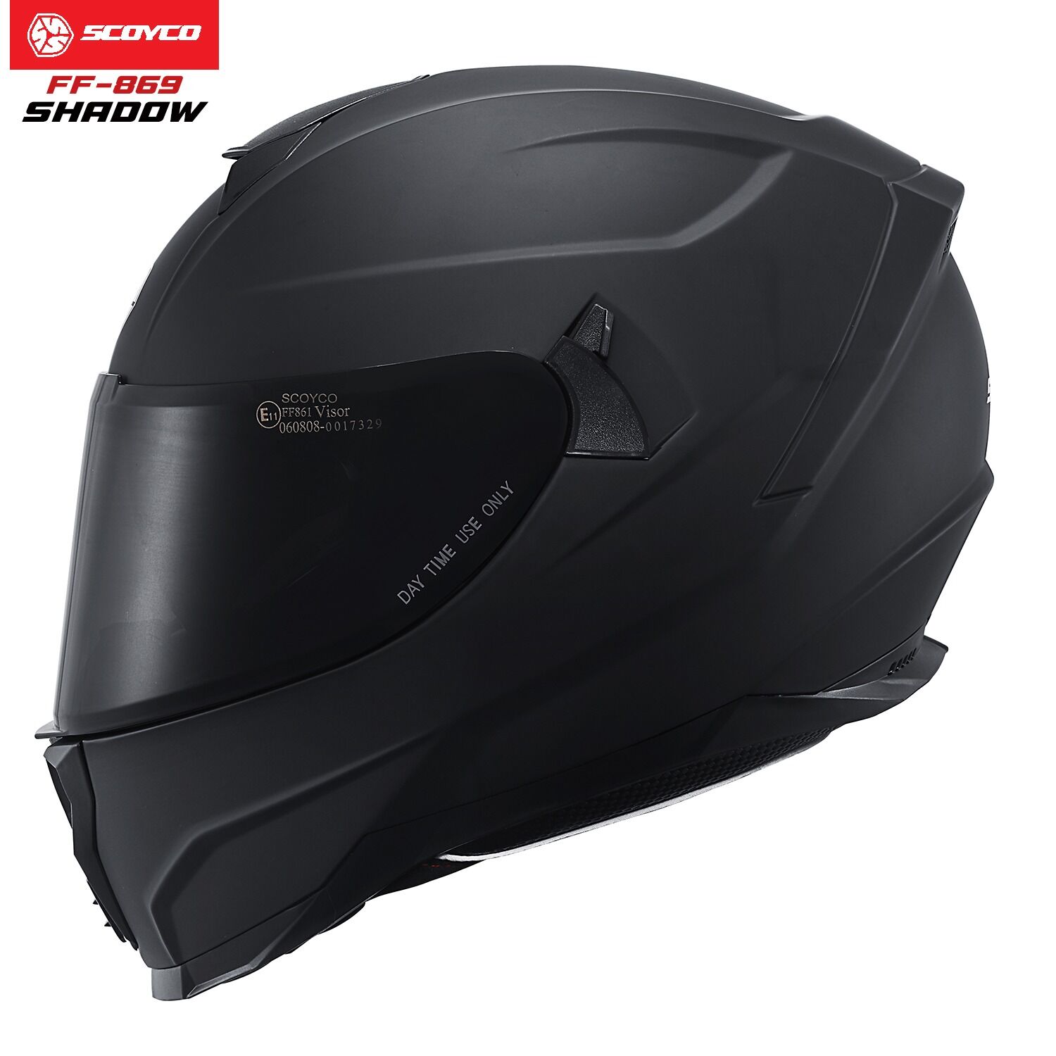 SCOYCO FF-869 FULL FACE KASK GÜNEŞ VİZÖRLÜ SHADOW (S)