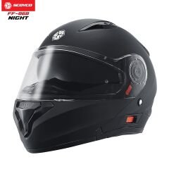 SCOYCO FF-868 ÇENE AÇILIR KASK GÜNEŞ VİZÖRLÜ NİGHT (M)