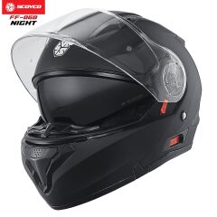 SCOYCO FF-868 ÇENE AÇILIR KASK GÜNEŞ VİZÖRLÜ NİGHT (M)