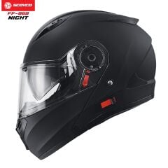 SCOYCO FF-868 ÇENE AÇILIR KASK GÜNEŞ VİZÖRLÜ NİGHT (2XL)