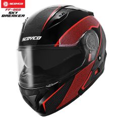 SCOYCO FF-868 ÇENE AÇILIR KASK GÜNEŞ VİZÖRLÜ SKY BREAKER (2XL)
