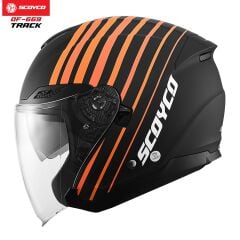 SCOYCO OF-669 YARIM CAMLI KASK GÜNEŞ VİZÖRLÜ TRACK (S)