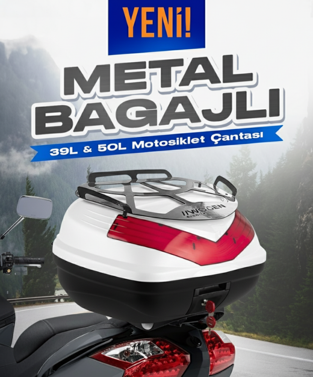 WOGEN WG39 SIRT DAYAMALI PREMİUM METAL BAGAJLI ÇANTA (BEYAZ)
