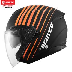 SCOYCO OF-669 YARIM CAMLI KASK GÜNEŞ VİZÖRLÜ TRACK (XL)